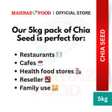 Mahnaz Food Wholesale | Chia Seed 5KG | Biji Chia Borong 5KG Superfood High Fiber Omega-3
