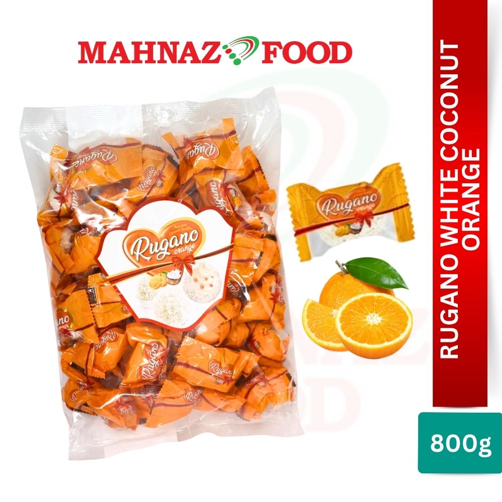 Candy & Chocolate | Rugano White Coconut Coated Chocolate | Hazelnut / Orange / Strawberry | 800g / 1kg