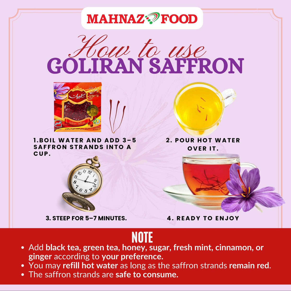 MAHNAZ FOOD | Goliran | Saffron | 0.5g / 1g