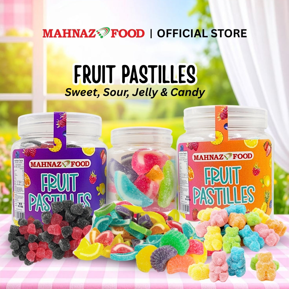 MAHNAZ FOOD JELLY FRUIT PASTILLE 300G