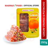 MAHNAZ FOOD LOKUM ORANGE AND PISTACHIO 250G