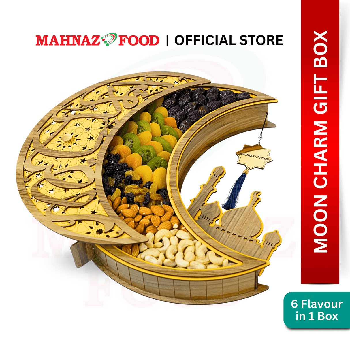 Mahnaz Food Bulan Kurma &amp; Buah-buahan Kering Kotak Hadiah