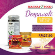 Mahnaz Food Deepavali Deluxe gift set featuring natural honey, saffron, and Ceylon black tea for festive celebrations.