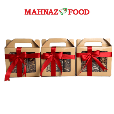 Mahnaz Food CNY Bundle Set - Mix Pecan Berry 300g, Roasted Pistachio 250g , Charcoal 250g