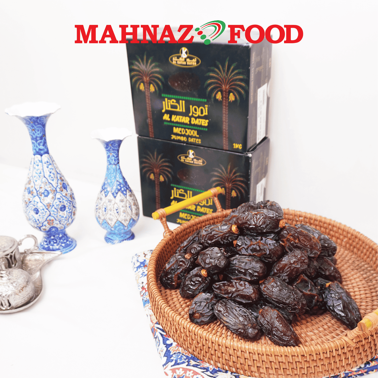 Mahnaz Food Kurma Dates Al Katar Jordan Medjool Jumbo 1kg