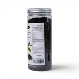 Mahnaz Food Ceylon Black Tea loose leaf in a clear plastic jar with nutrition facts label. 110g refill.