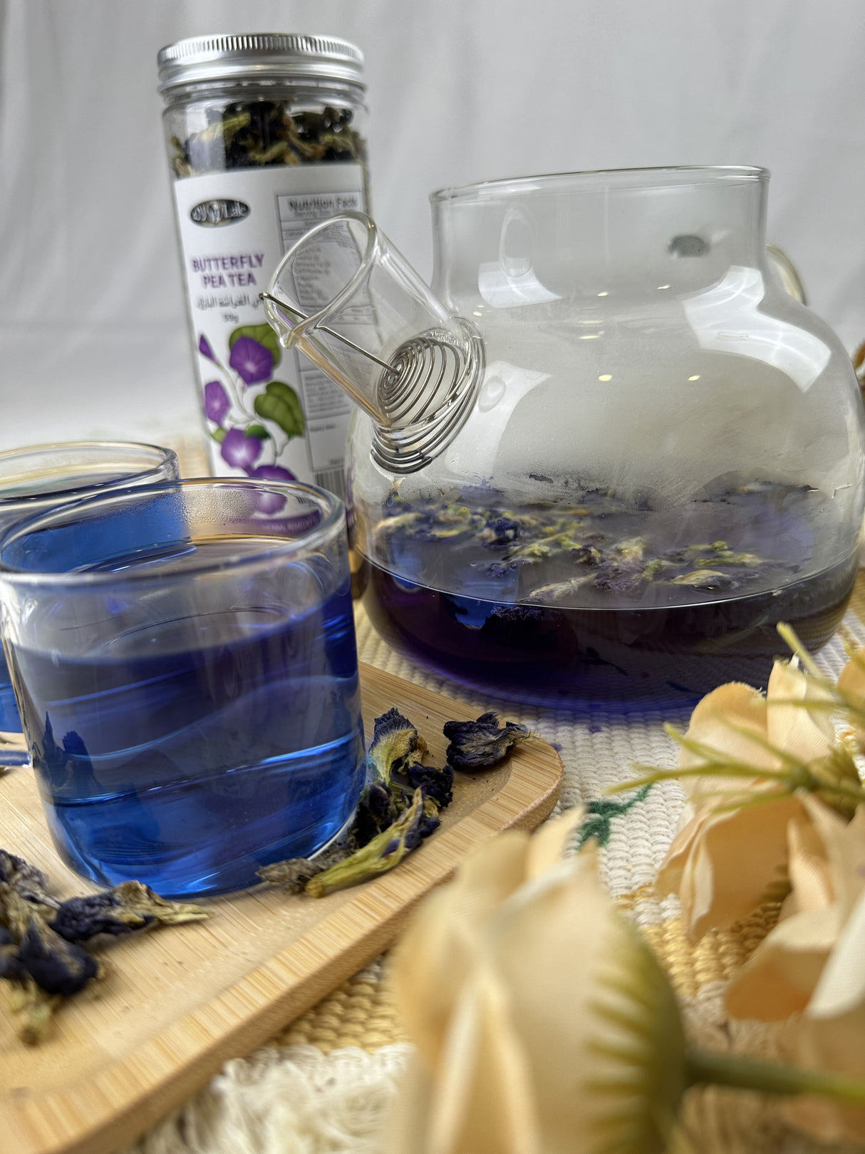 Mahnaz Food Butterfly Pea Tea Herbal Leaf Healthy Small Pack 50G