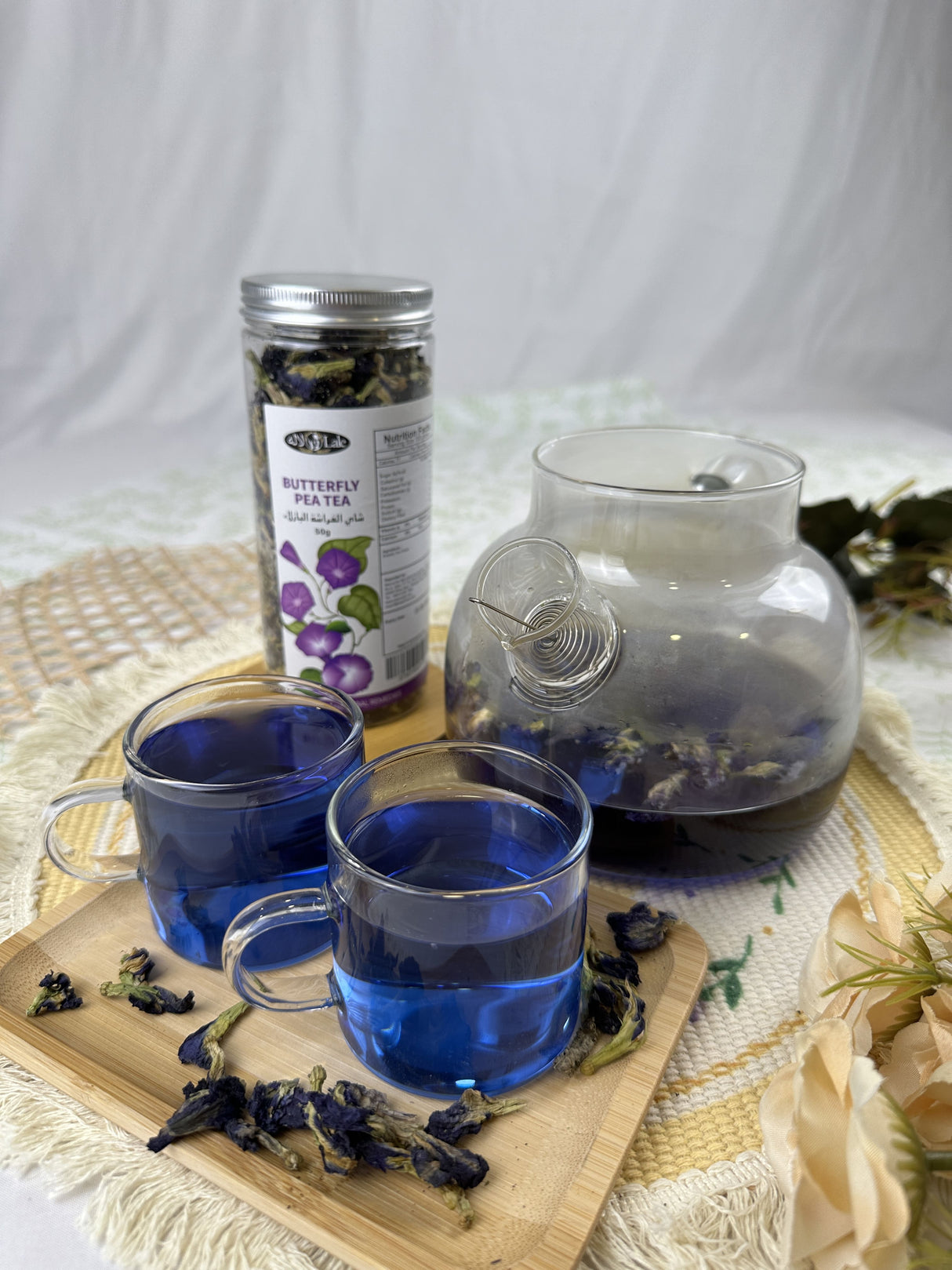 Mahnaz Food Butterfly Pea Tea Herbal Leaf Healthy Small Pack 50G