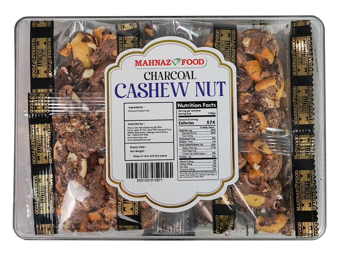 Nut |  Premium Mini Pack Nuts | Charcoal Cashew | (10's x 30g) | 300g