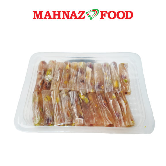 Mahnaz Food Lokum Kazani Turkish Delight Plain Finger Delight With Pistachio 250g Made in Turkey