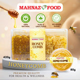 Mahnaz Food Pure Honey With Comb 80G / 420G | Madu Asli Dengan Sarang Lebah