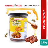 Mahnaz Food Pecan Nuts 220G & Pecan Honey 240G | Brain Food | High Antioxidant | Premium Nut 蜂蜜山æ ¸桃 养脑零食