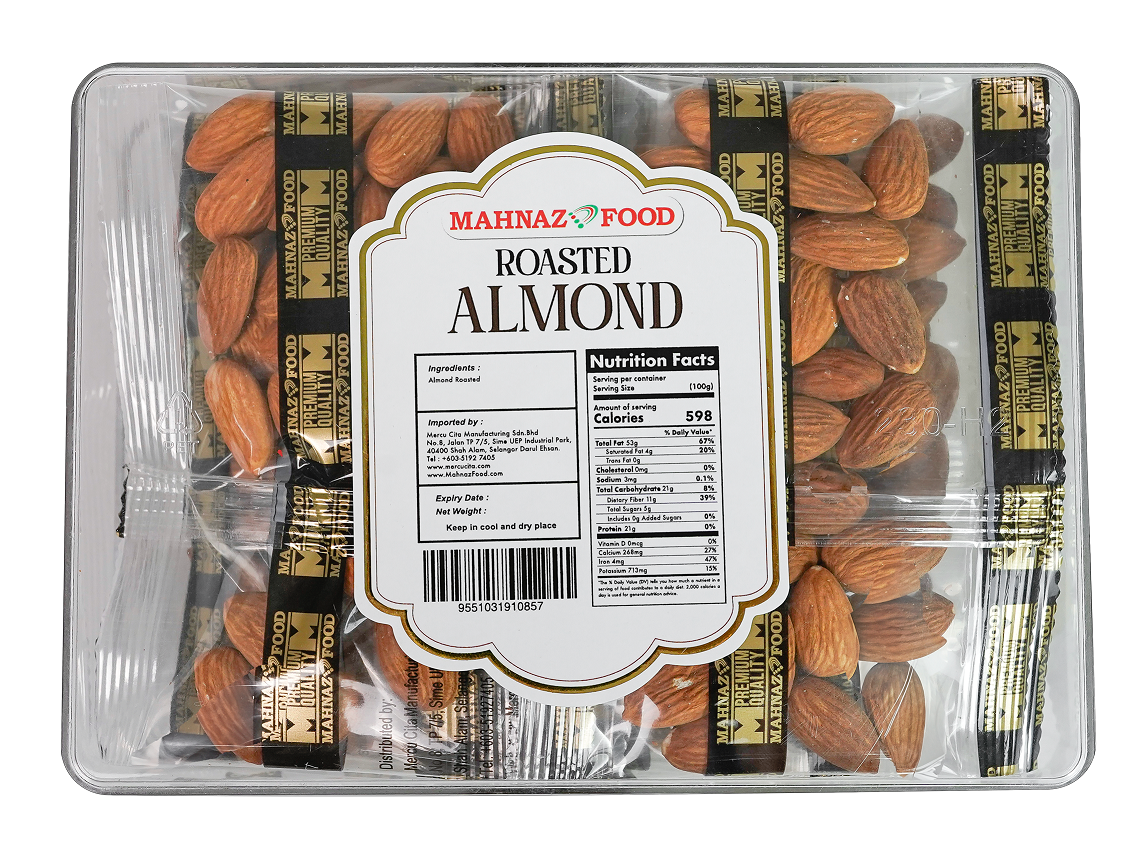 Nut |  Premium Mini Pack Nuts | Roasted Almond | (10's x 30g) | 300g