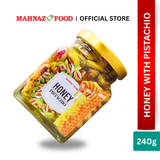 Mahnaz Food Assorted Honey With Nuts | Walnut 255g | Macadamia 245g | Pistachio 240g