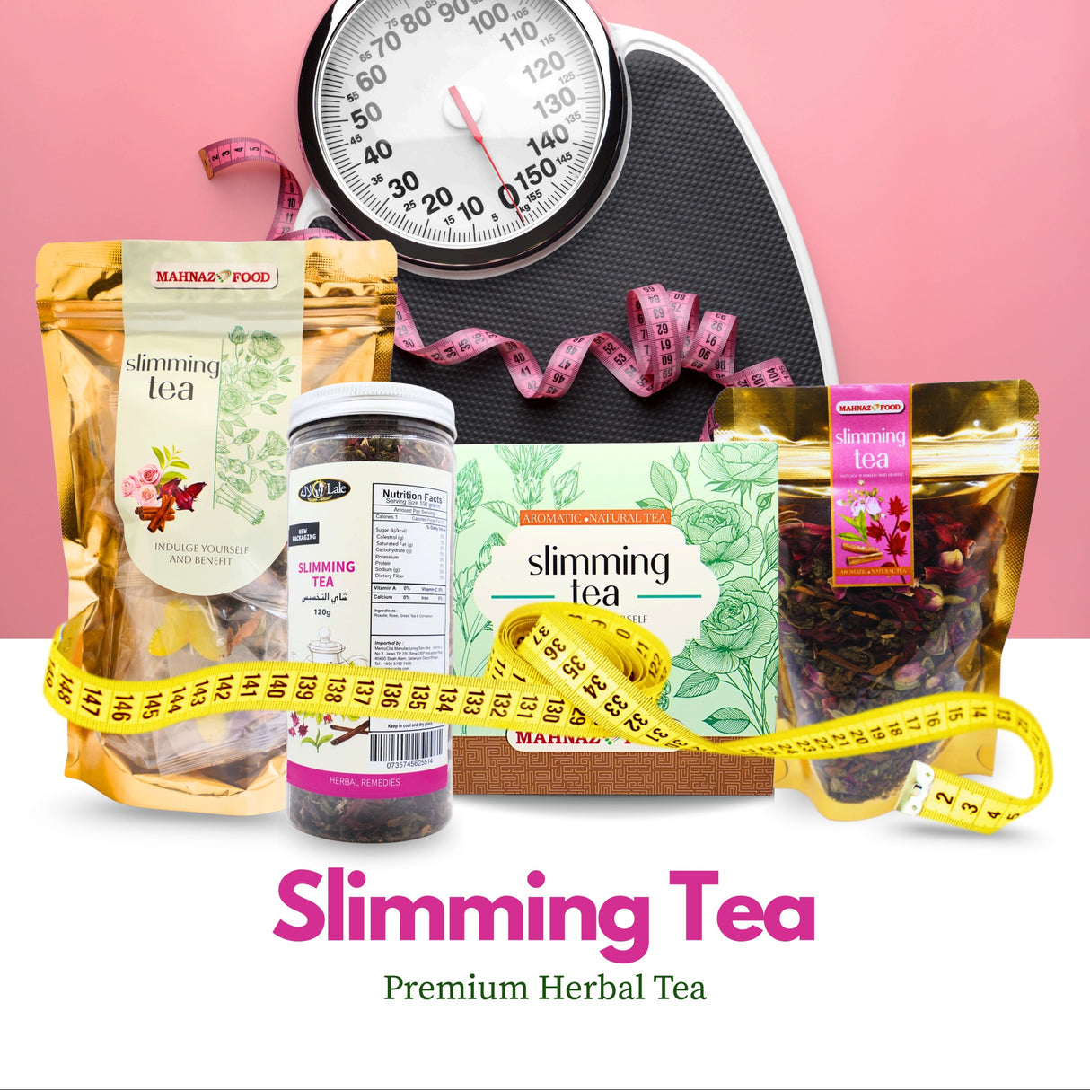 Mahnaz Food Slimming Tea Nutritious Herbal Tea Leaves Packet (120g)