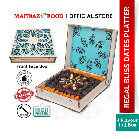 Makanan Mahnaz - Kurma Anggun / Kotak Hadiah Kurma | Set Kotak Hadiah Raya | Set Hamper | Set Kotak Hadiah Puasa