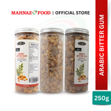 Mahnaz Food Arabic Sweet Gum Acacia Senegal |  Arabic Bitter Gum Acacia Seyal Bottle Pack (250g|300g)