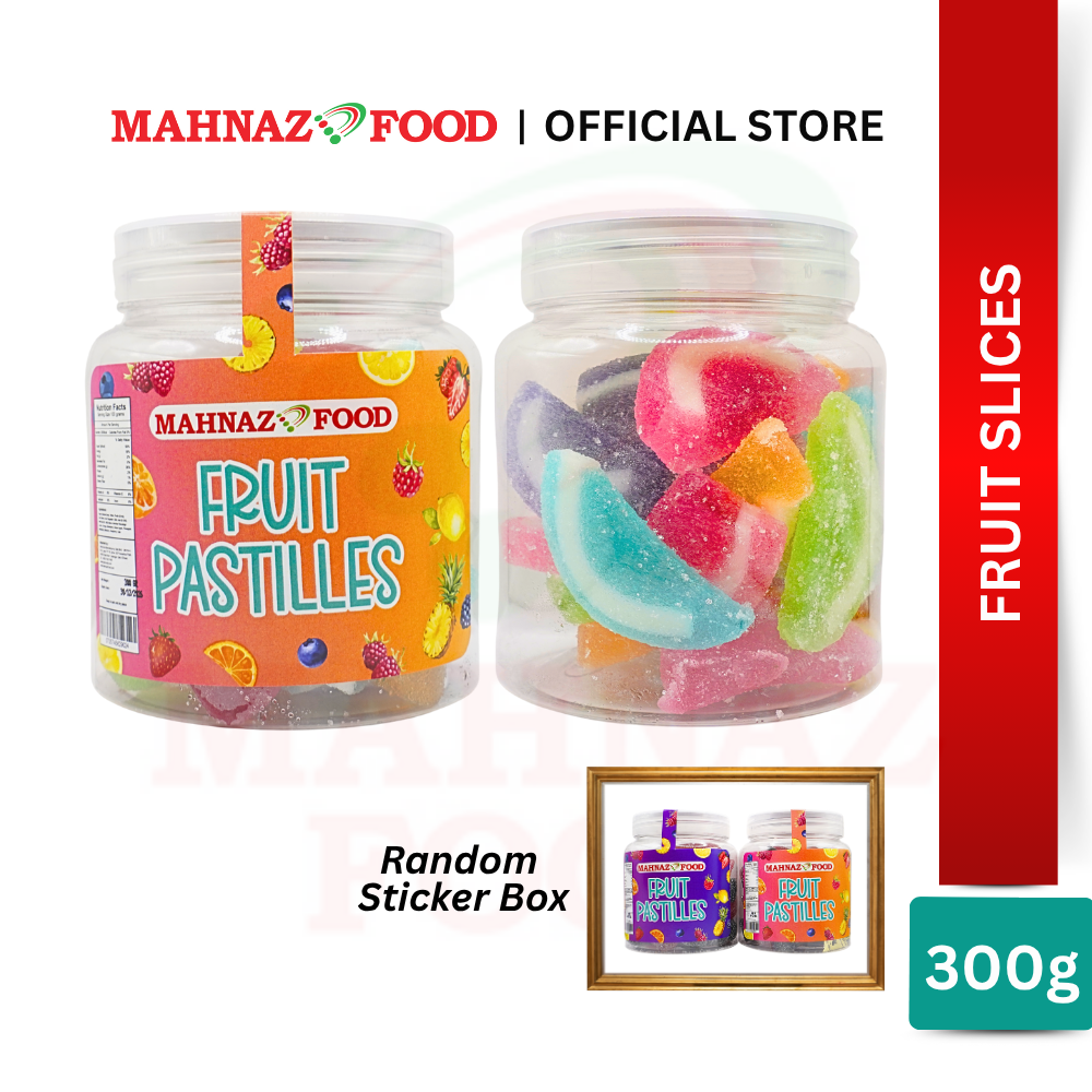 MAHNAZ FOOD JELLY FRUIT PASTILLE 300G