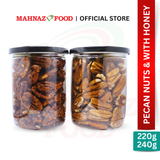 Mahnaz Food Pecan Nuts 220G & Pecan Honey 240G | Brain Food | High Antioxidant | Premium Nut 蜂蜜山æ ¸桃 养脑零食