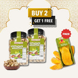 Buy 2 Free 1 | Cashew Nut Roasted |  Mix Fruits & Nuts Jumbo Raisin | Pistachio Roasted | Lale Pecan Berry Mix | Lale Macadamia Berry Mix | Mix Fruits & Nuts | 800g|  Free Dried Mango