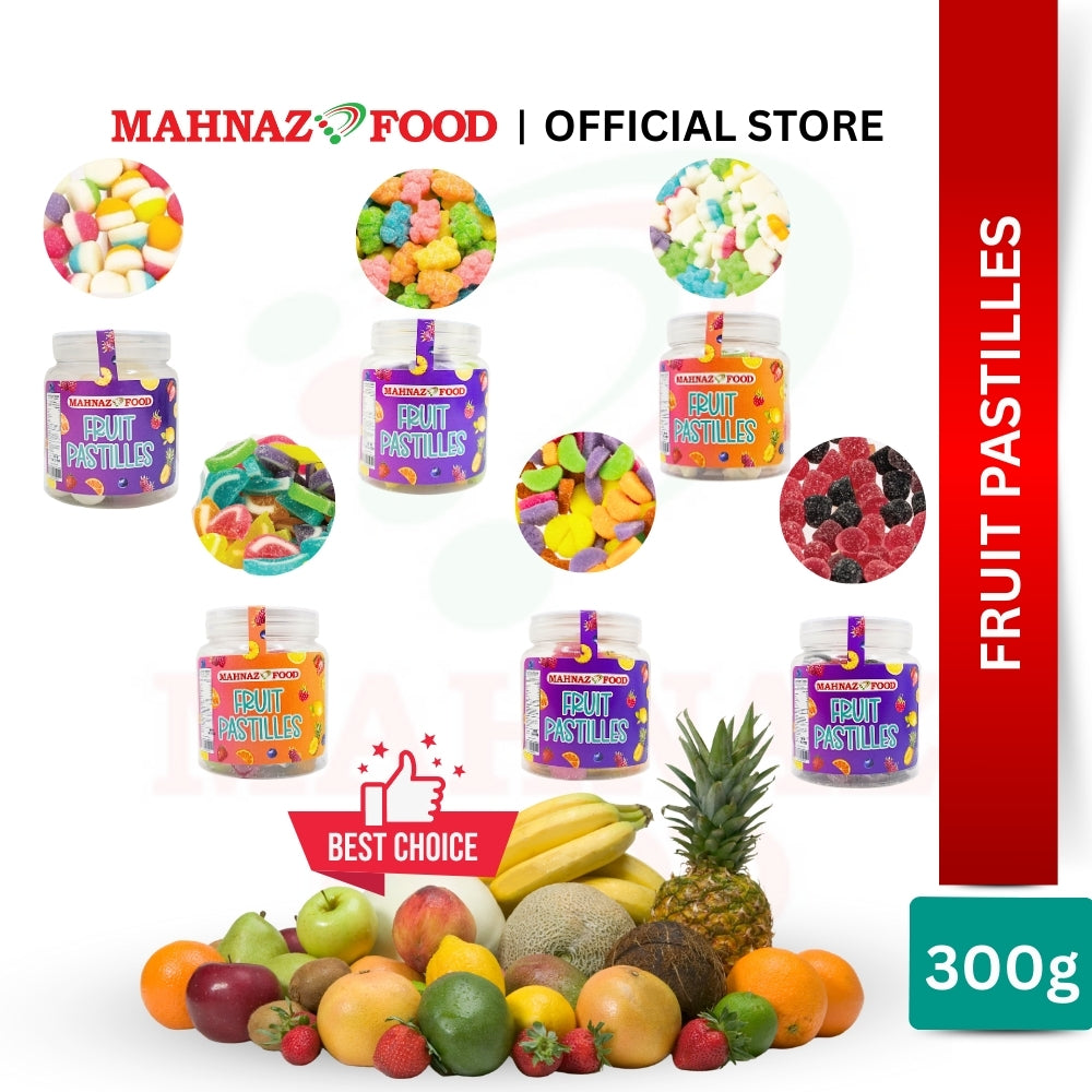 MAHNAZ FOOD JELLY FRUIT PASTILLE 300G