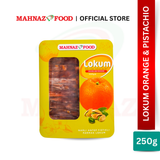 MAHNAZ FOOD LOKUM ORANGE AND PISTACHIO 250G