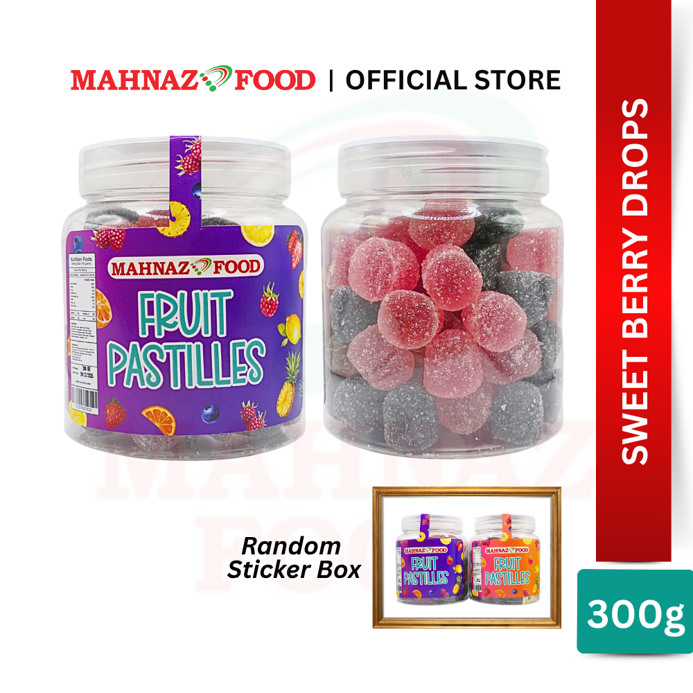 MAHNAZ FOOD JELLY FRUIT PASTILLE 300G
