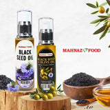 Mahnaz Food | Oil | Black Seed / Black Seed & Olive Oil | Pure & Organic | Multipurpose | 40ml
