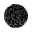 Mahnaz Food jumbo black raisins in a glass bowl, a healthy dried fruit snack rich in fiber and antioxidants.