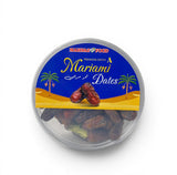 Mahnaz Food Mariami Dates, premium jumbo size, golden to dark brown with soft, sweet flesh and chewy texture.