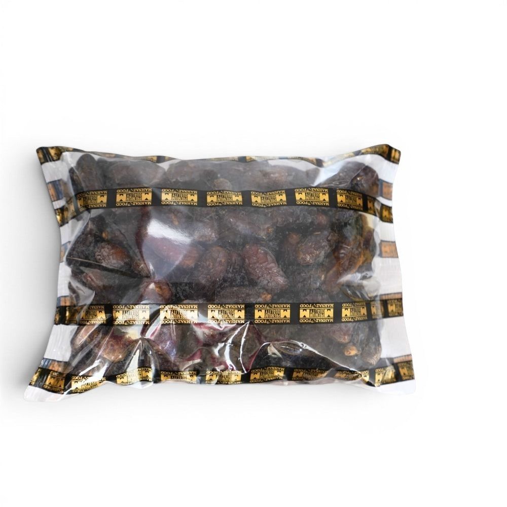Mahnaz Food Mariami Dates, golden to dark brown, soft, sweet flesh, chewy texture, premium quality.