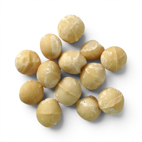 Mahnaz Food premium shelled macadamia nuts with a smooth, buttery texture and light cream colour