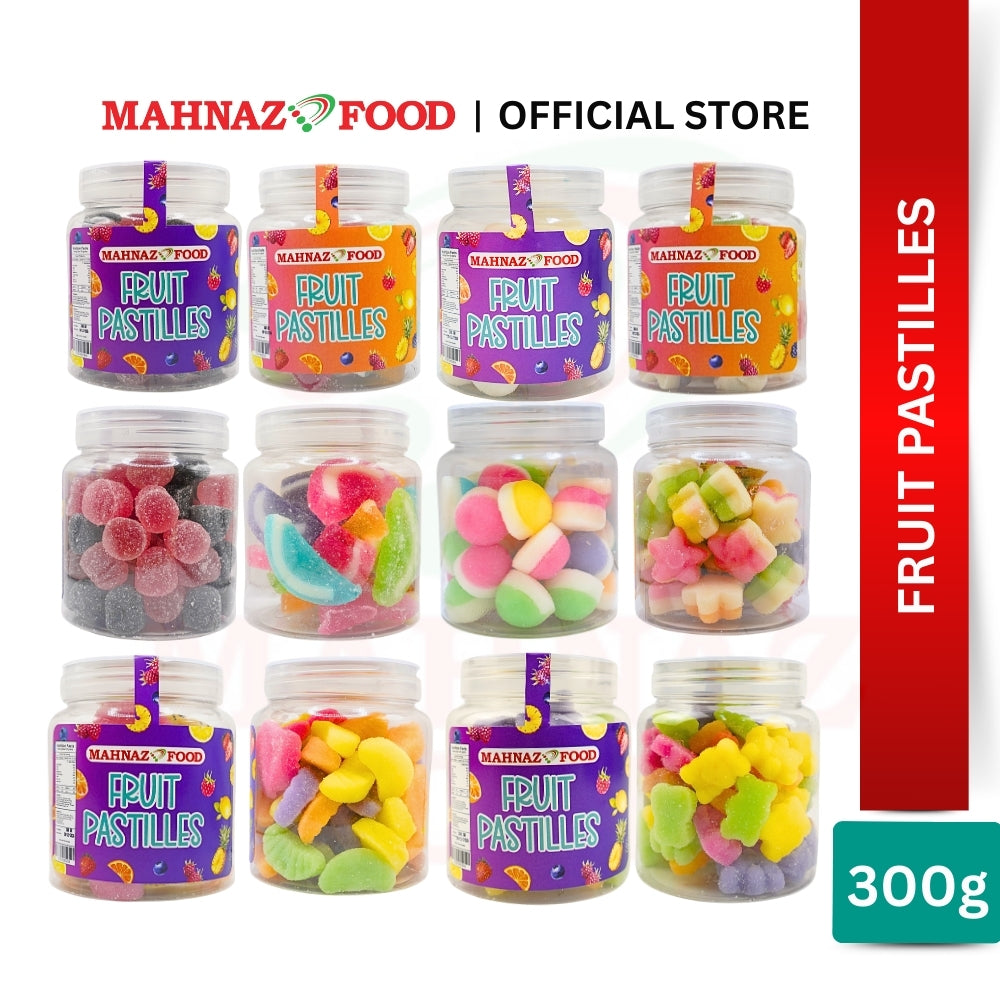 MAHNAZ FOOD JELLY FRUIT PASTILLE 300G