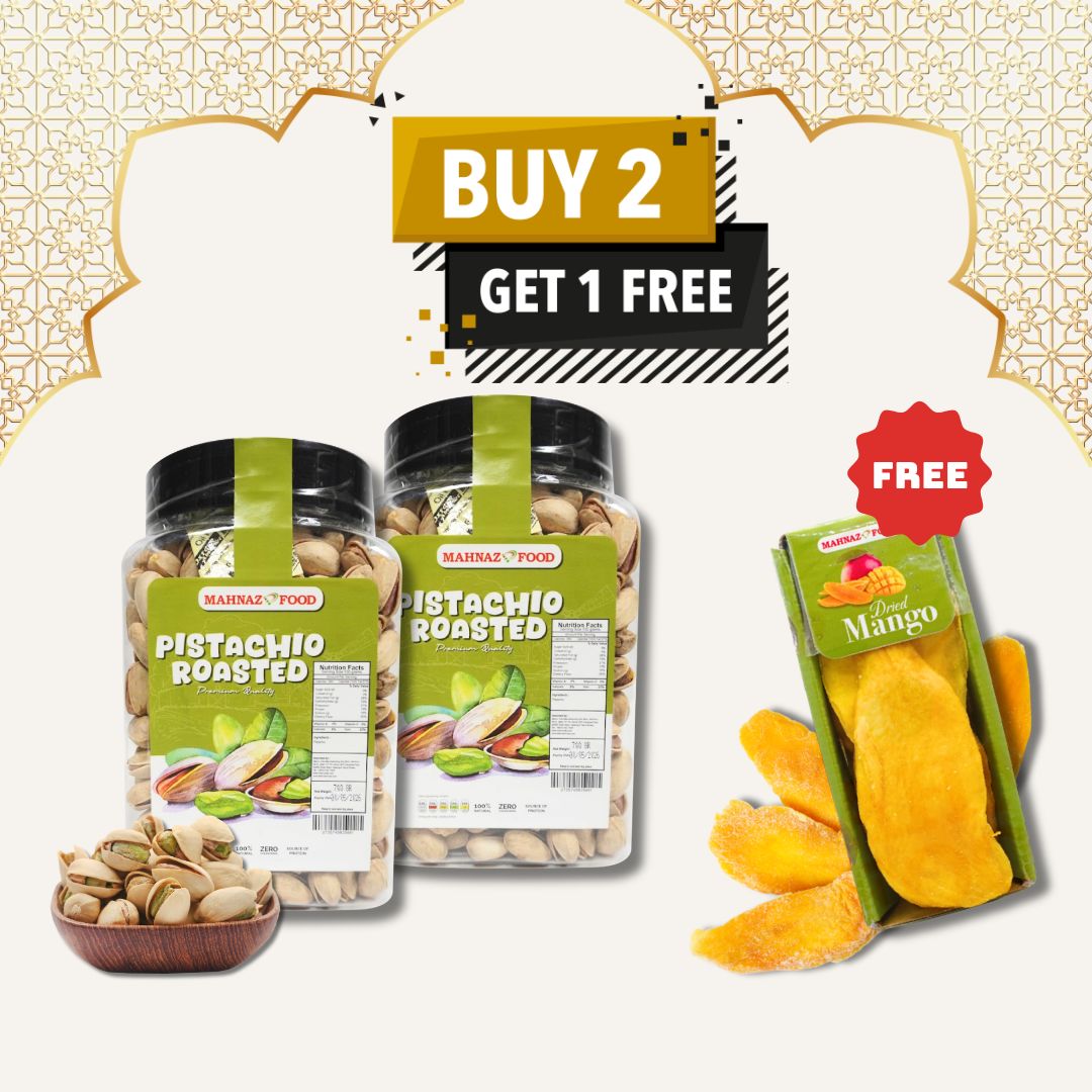Buy 2 Free 1 | Pistachio Roasted | 800g | Free Dried Mango